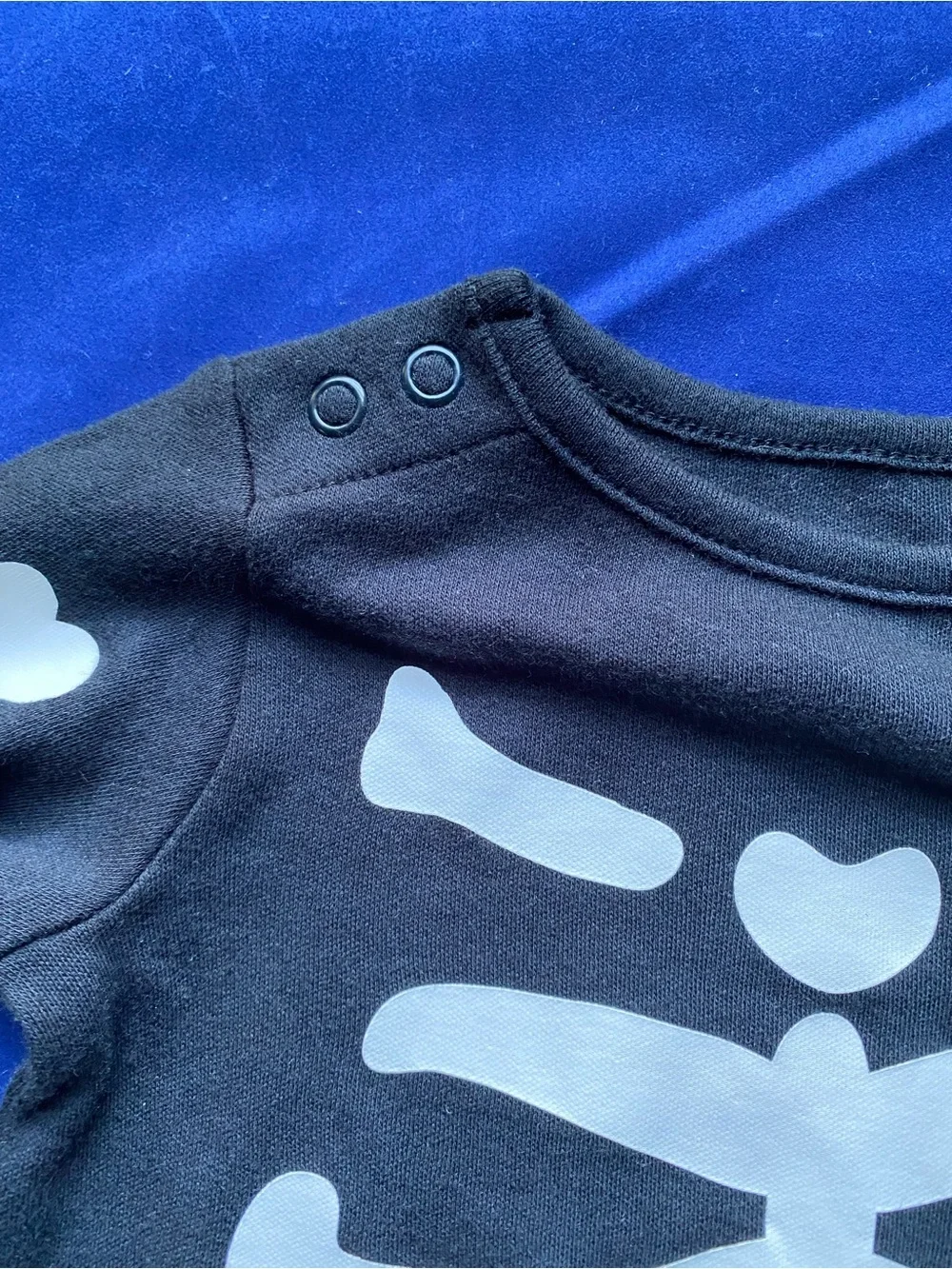 New Halloween Carter’s 6 Months Skeleton Black One Piece